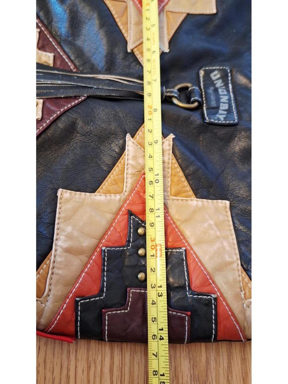 UNIONBAY VTG Y2K Southwestern Patchwork Hobo Bag Boho Tassel Large Purse - NWOT - Picture 12 of 12